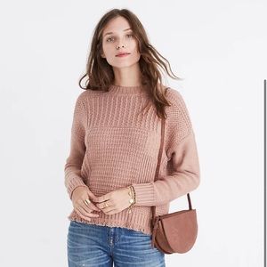 Madewell Stitch Mix sweater in blush